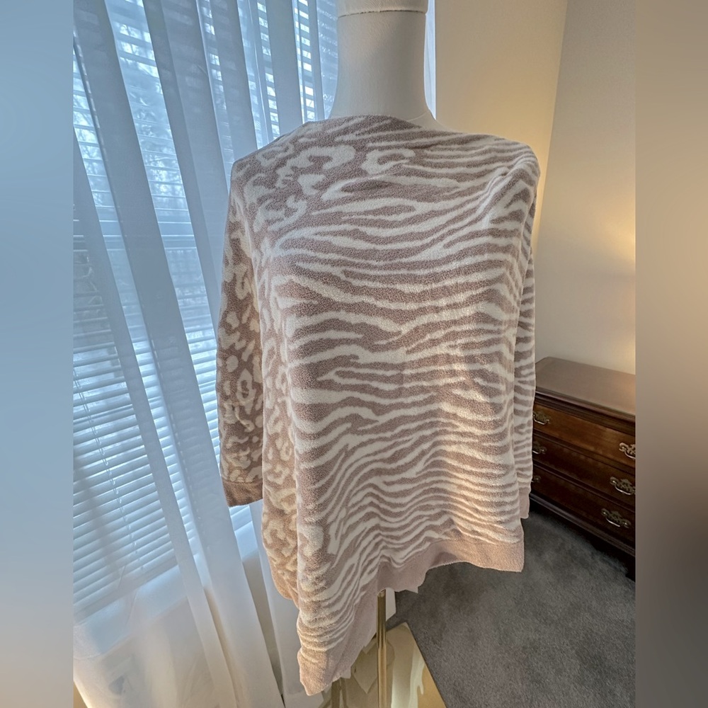 Barefoot Dreams animal print poncho